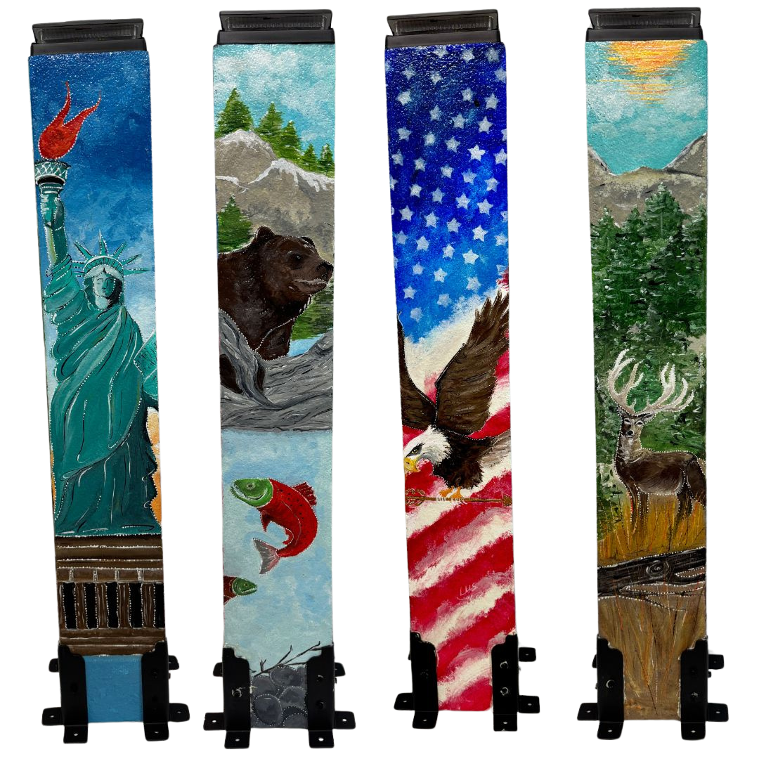 Pre-Designed American Patriotic 36" Post