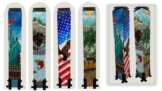 Pre-Designed American Patriotic 36" Post