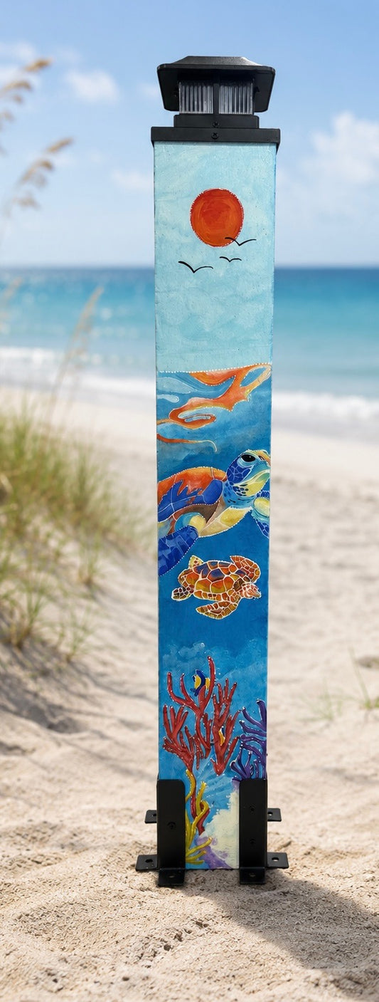 Pre-Designed Marine Life 36" Post