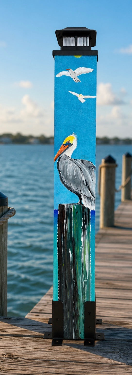 Pre-Designed Marine Life 36" Post