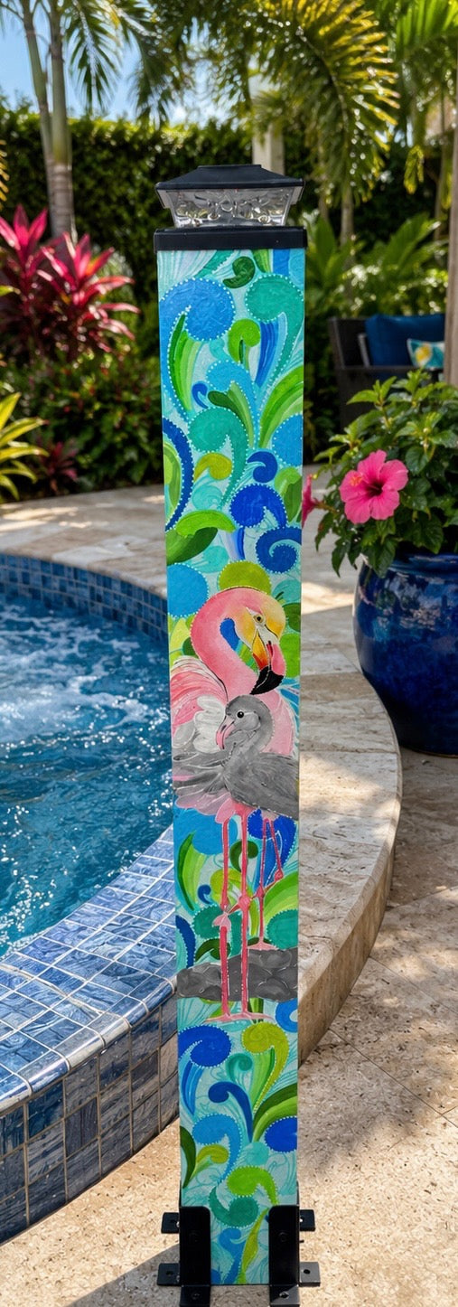 Pre-Designed Flamingo 36" Post
