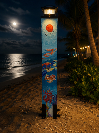 Pre-Designed Marine Life 36" Post