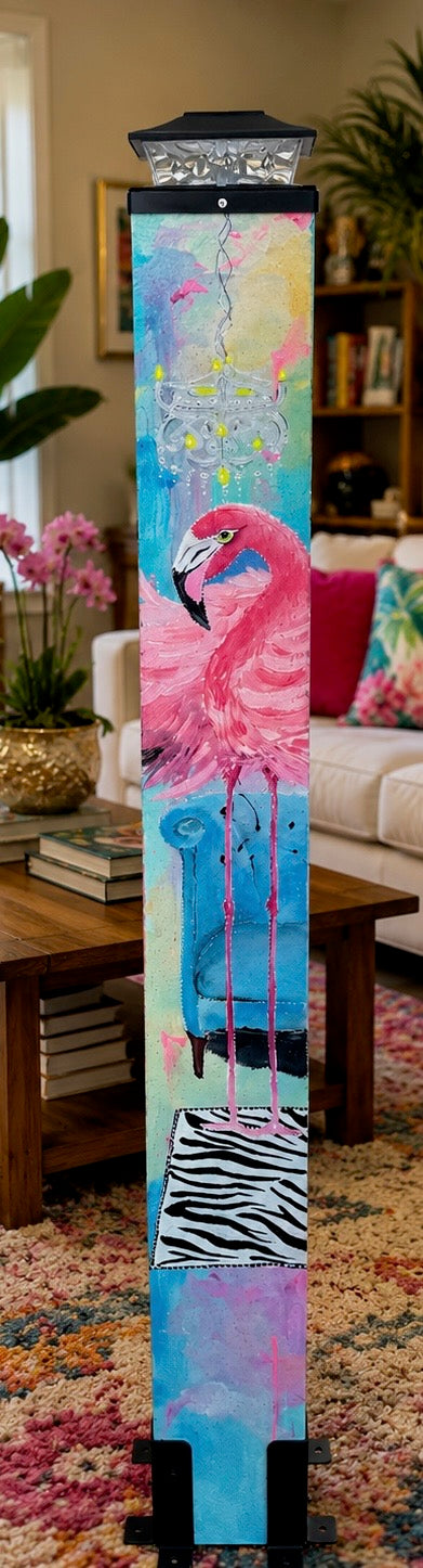 Pre-Designed Flamingo 36" Post