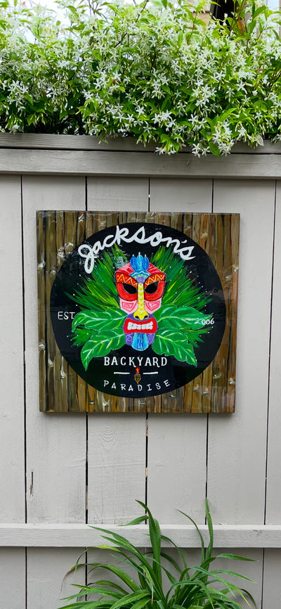 Outdoor Tiki Hut Sign